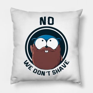 Golang Gopher Won't Shave Pillow