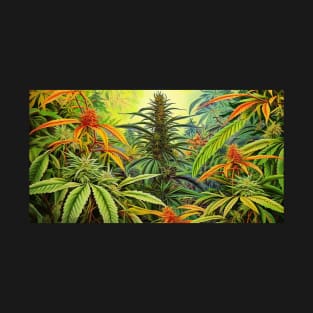 Marijuana Artwork - Field Of Buds T-Shirt