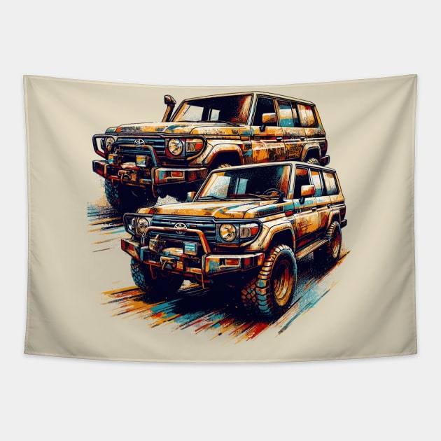 Toyota Land Cruiser Tapestry by Vehicles-Art