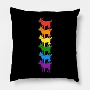 Rainbow Goat Stack Pillow