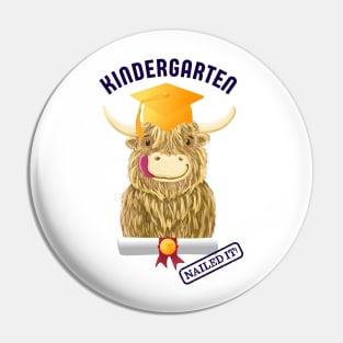 Scottish Highland Cow Kindergarten Graduation Nailed It! Pin