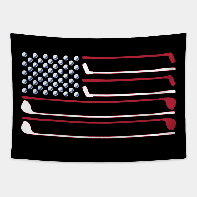 American Golf Flag Tapestry by Miranda Nelson