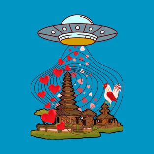 Love From Alien - Funny Alien T-Shirt