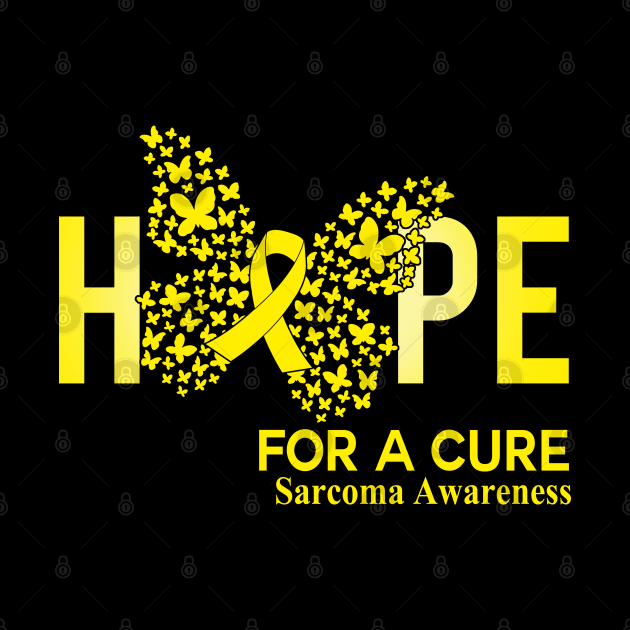 Hope For A Cure Butterfly Gift Sarcoma 2 by HomerNewbergereq