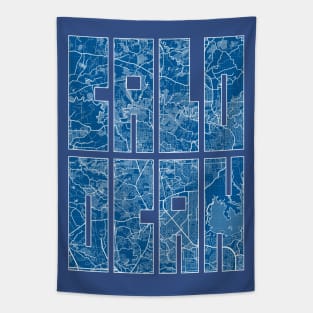 Caloocan, Philippines Map Typography - Blueprint Tapestry