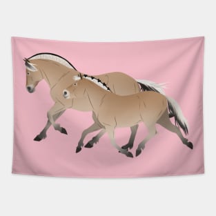 Fjord Horses - Equine Rampaige Tapestry