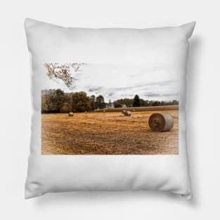 Harvest Time - Hay Bales Pillow