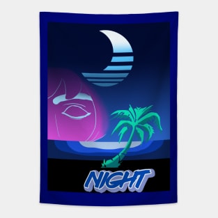 Retro Night Tapestry