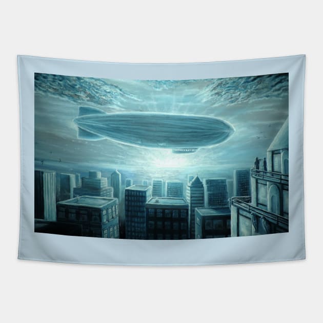 City in 1930-s Tapestry by SPACE ART & NATURE SHIRTS 