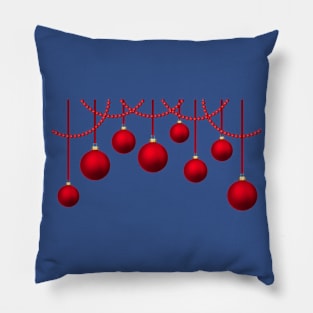 Christmas Red Balls Decorations Pillow