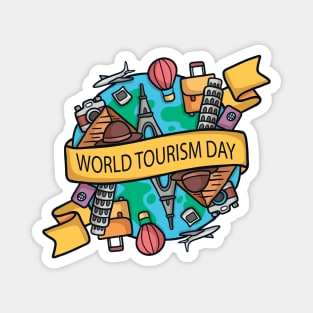 World Tourism Day Illustartion Magnet