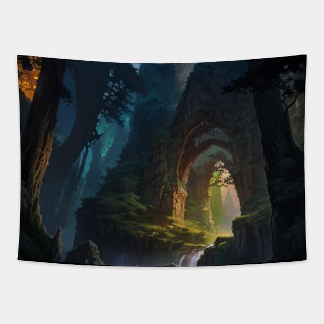 Gateway Portal to Safer Forests Tapestry by CursedContent