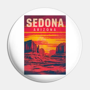 Sedona Arizon Vintage Sunset Pin