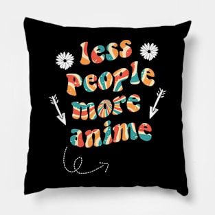 less people more anime Pillow