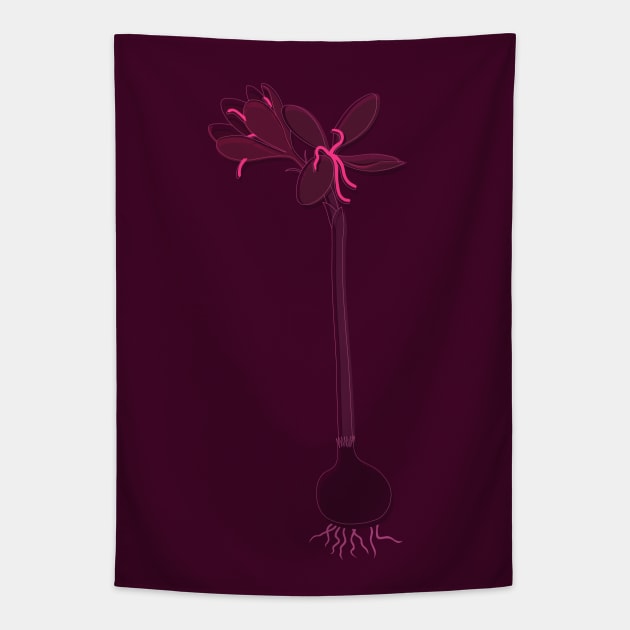 Saffron crocus purple Tapestry by Hayh0