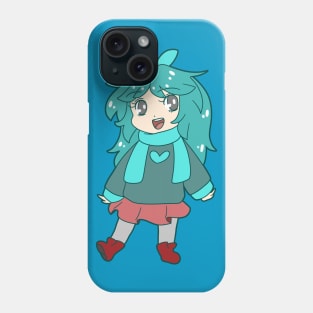 Chibi Blue-Green Girl Phone Case