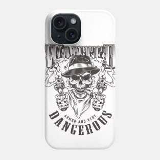 Vintage Gangster monochrome skull Phone Case