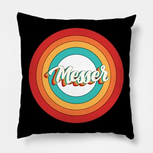 Messer Name Shirt Vintage Messer Circle Pillow