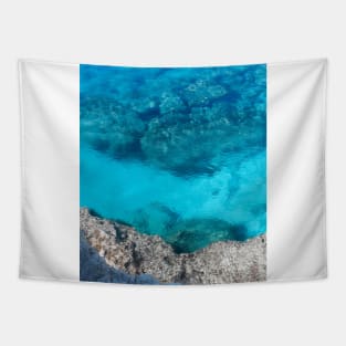 Crystal clear blue ocean water Tapestry