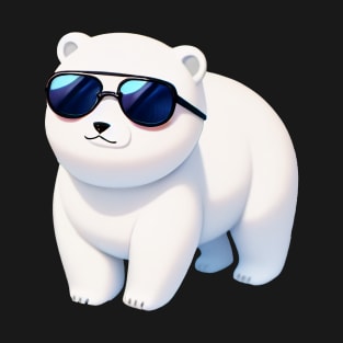 Kawaii Sunglass Cool Kid Polar Bear T-Shirt