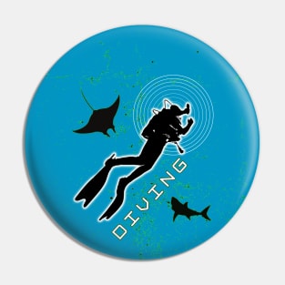 Diving scuba Pin