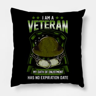 Veterans Oath Of Enlistment Military Gift Pillow