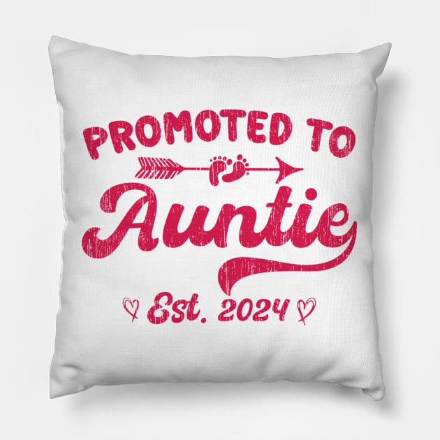 Promoted to Auntie 2024, Soon to Be Auntie Baby Reveal Aunt Pillow by KB Badrawino