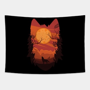 Wolf forest Tapestry