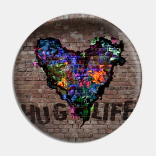 Hug Life - Blue Graffiti Pin