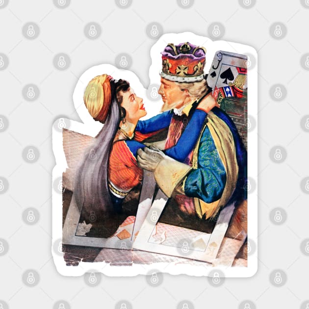 King and Queen Retro Vintage Magnet by REVISTANGO