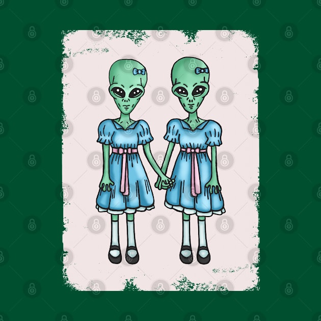 Creepy Alien Twins by Downtown Rose