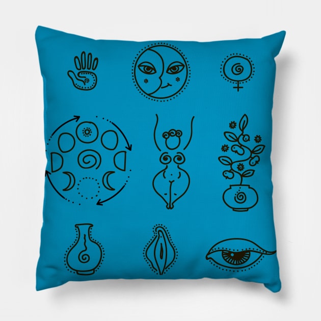 Female #01 Pillow by Olga Berlet