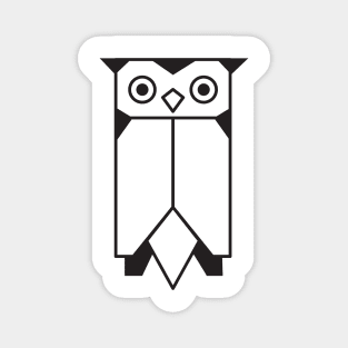 Geometric flat style owl design Magnet