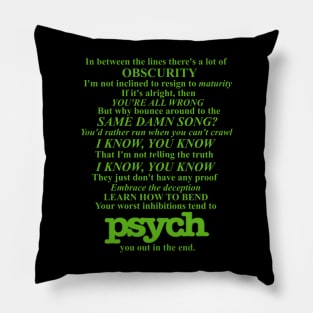 Psych Theme Text - Mens T Shirts Graphic Vintage – Best Trendy Womens Retro Shirt – Tee For Kids Top Of Shirts Pillow