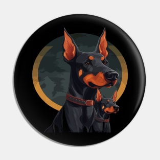 Doberman Fathers Day Pin