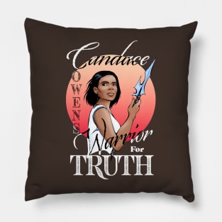 Candace Owens - Warrior for Truth, color for dark fabric Pillow