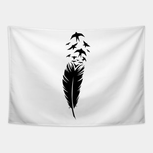 Bird feather illustration Tapestry