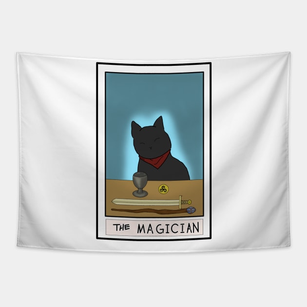 Merlin Cat Tarot Tapestry by QuinnOliver