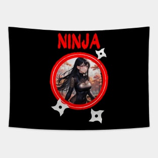 Ninja Target Love Cute Anime Girl Tapestry