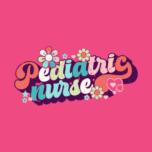 Pediatric Nurse - floral design T-Shirt