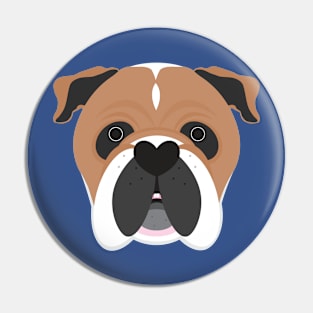 English bulldog red and white Pin