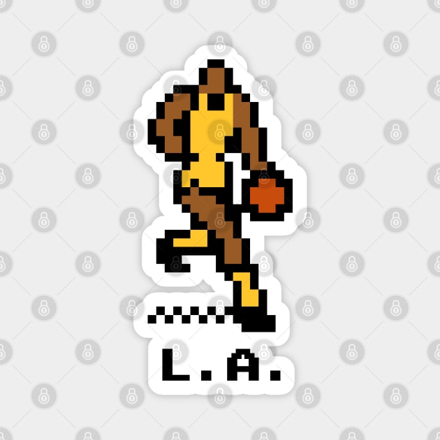 8-Bit Basketball - Los Angeles Magnet by The Pixel League