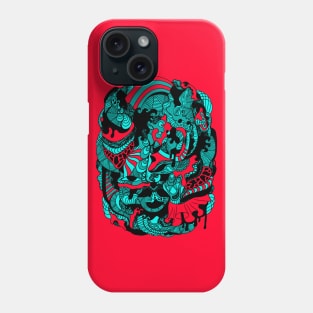 Turqred Abstract Wave of Thoughts No 2 Phone Case