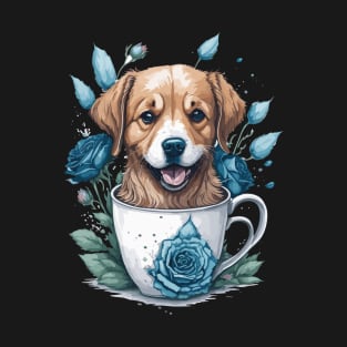 Cute Dog Graphic Illustration Design T-Shirt