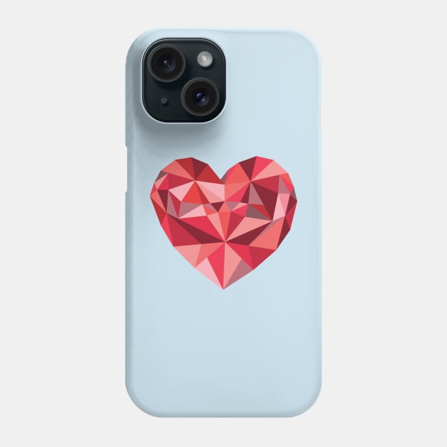 Low Poly Heart Phone Case by skauff