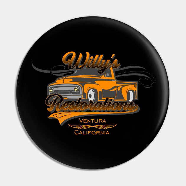 Willy’s Restorations Pin by Randomart