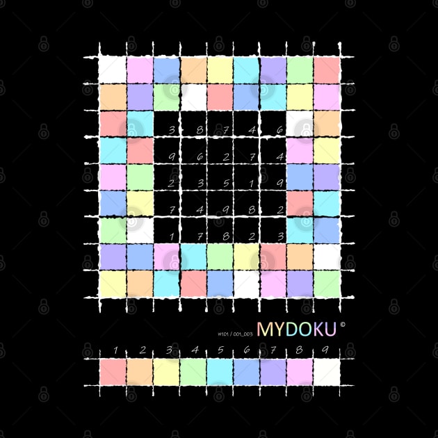 Mydoku_W101_001_003 _F: Sudoku, Sudoku coloring, logic, logic puzzle, holiday puzzle, fun, away from screen by Mydoku