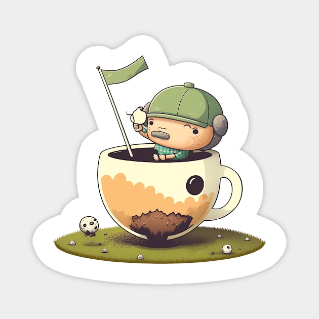 Tea Off Golf Magnet by JigglePeek