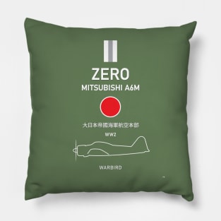 Mitsubishi A6M Zero WW2 Warbird Japan Pillow