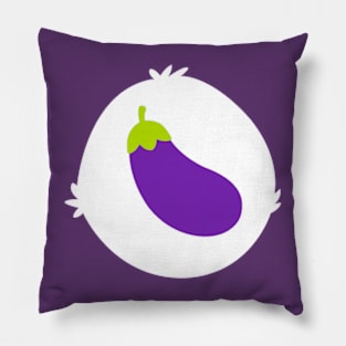 Eggplant Emoji Bear Pillow